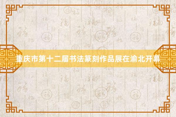 重庆市第十二届书法篆刻作品展在渝北开幕