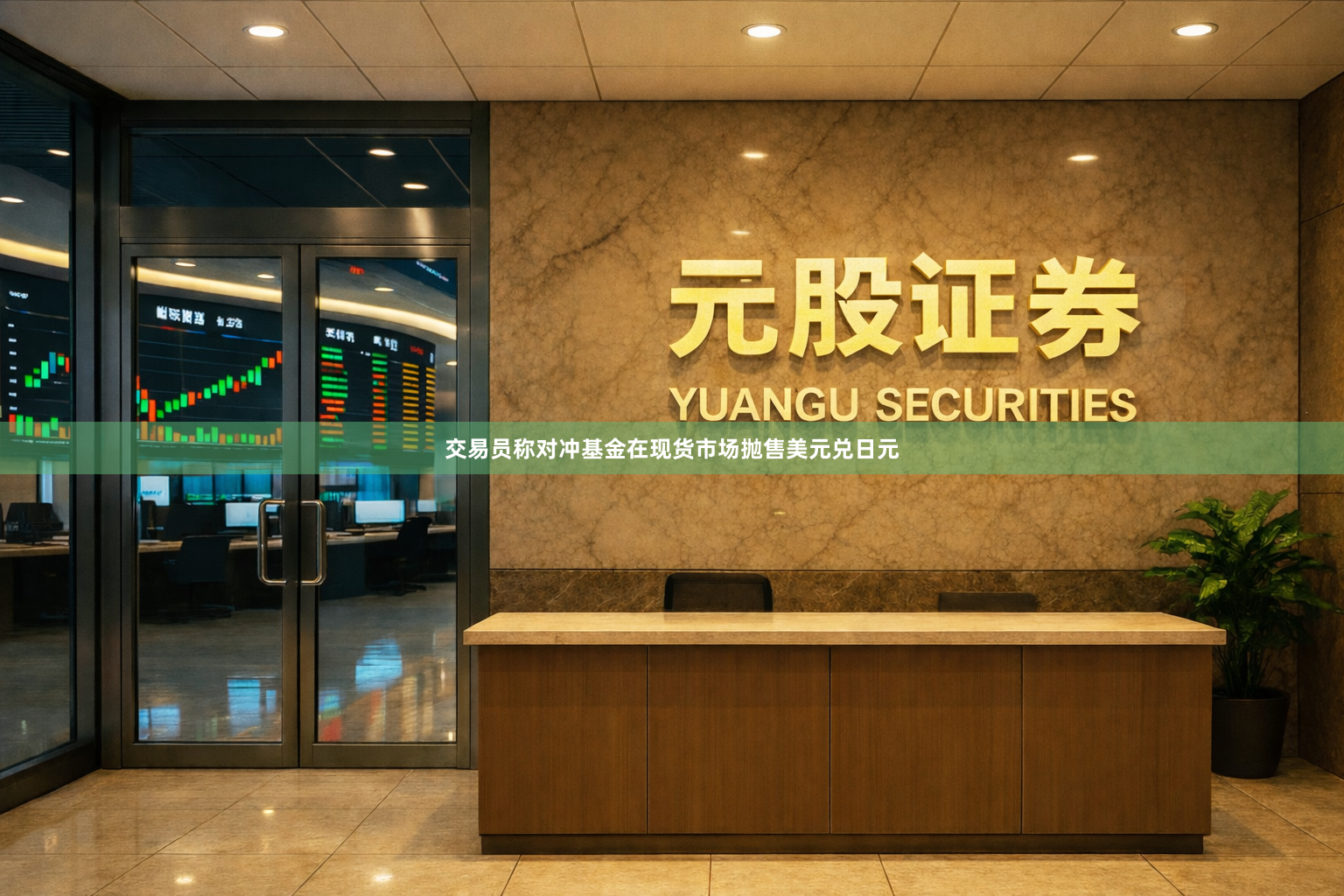 交易员称对冲基金在现货市场抛售美元兑日元